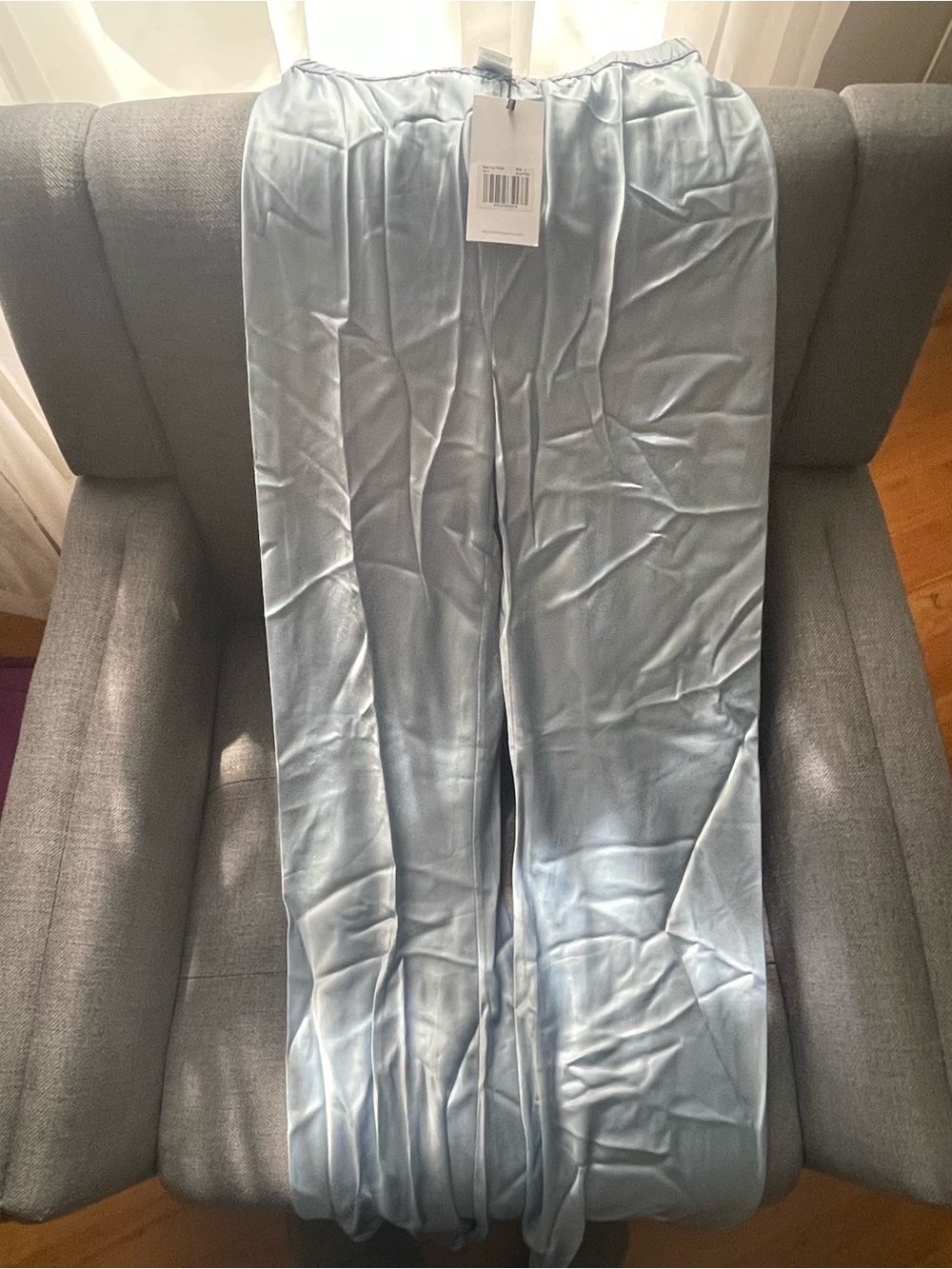 Silk Laundry Sky Bias Cut Pants